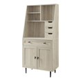 thumbnail image 1 of Bowery Hill 64" Modern Engineered Wood Storage Desk and Hutch in Beige, 1 of 9