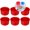Red, variant on Yoloke Round Cake Pans, 6 Pcs Silicone Cake Molds for Baking, Nonstick & Quick Release Circle Cake Pans for Layer Cake, Smash Cake and Cheese Cake
