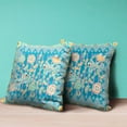 thumbnail image 3 of Amrita Sen Designs  18 x 18 in. Pond Peacock Broadcloth Indoor & Outdoor Blown & Closed Pillow - Multi Color, 3 of 5
