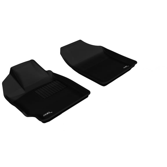 3D MAXpider Custom Fit Kagu Floor Mat (Black) Compatible with Toyota Yaris 2007-2011 / Scion xD 2008-2012 - R1