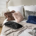 thumbnail image 7 of Phantoscope 18" x 18" 2-Pack Faux Fur Decorative Throw Pillows, Plush Cushions with Inserts for Couch, Bed, Chair, Dark Gray, 7 of 7