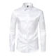 thumbnail image 2 of Hombres Camisa Unicolor Con Botón De Satén, 2 of 6