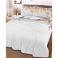 thumbnail image 3 of Quilts Full Size, Orange Botanical Soft Comforter Bedding Set for Bed, Watercolor Leaf Fall Thanksgiving Lightweight Quilted Bedspread with Pillow Cover(2 Pieces) for All Season, 78x90 Inch, 3 of 6