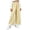 Yellow, variant on Swuxness Toddler Wide Leg Full Length Pants Stripe Elastic Waist Thin Summer Casual Fashion Wear