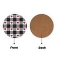 thumbnail image 2 of Xecao Heart Black Buffalo Plaid Gingham for MDF Cork Coaster 4 Pcs,Drink Coasters,Suit for House Warming Gifts New Home ,Coffee Table Decor-Round Shape, 2 of 7