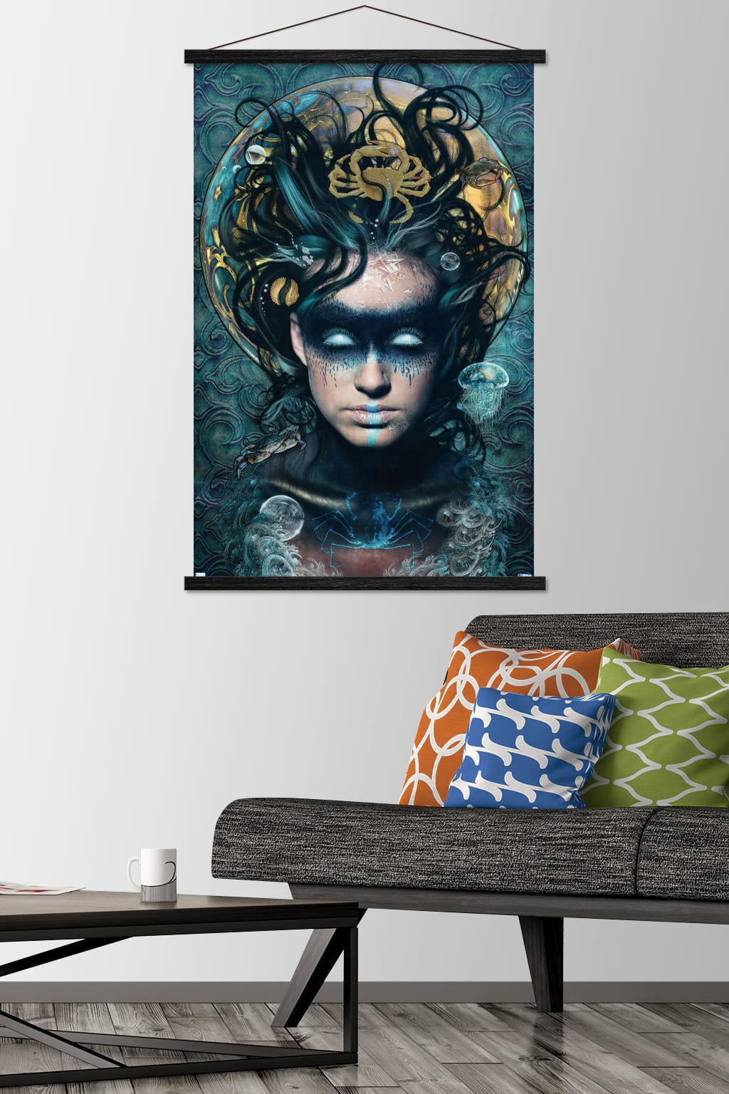 Jena DellaGrottaglia: Cosmic Zodiac - Cancer Wall Poster with Magnetic Frame, 22.375" x 34"