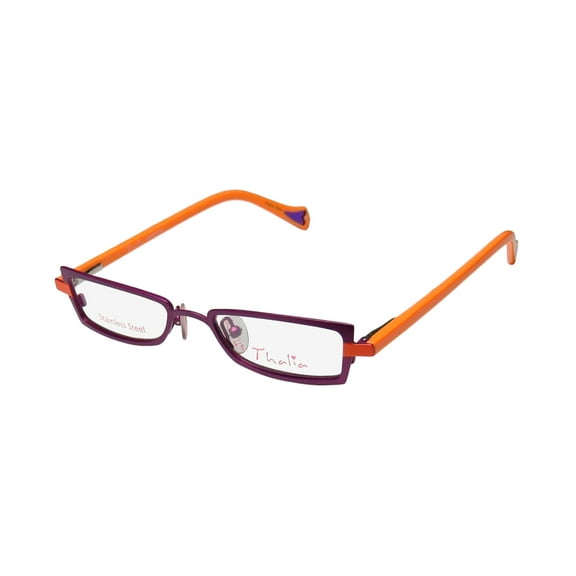 NEW THALIA MARIPOSA CHILDRENS/KIDS/GIRLS DESIGNER FULL-RIM PURPLE / ORANGE STAINLESS STEEL FANCY FOR KIDS GIRLS FRAME DEMO LENSES 44-16-130 FLEXIBLE HINGES EYEGLASSES/EYEWEAR