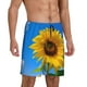 thumbnail image 2 of Fotbe Blue Sky Sunflower Pantalones Cortos de Pijama para Hombre, Ropa de Dormir, Pantalones de Pijama Cortos para Hombre-Medium, 2 of 6