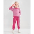 thumbnail image 4 of SANMIO Toddler Girl Clothes Girls Tracksuit Outfit Cute Striped Sweatshirt Sweatpants Set Fall Winter Sweatsuit For Girls 1-5T, 4 of 7