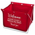 thumbnail image 5 of Mediz Foldable Shoe Cover Holder (Red) with Bonus: 1 Door Hanger Double Sided - Please Use Shoe Covers, 5 of 7