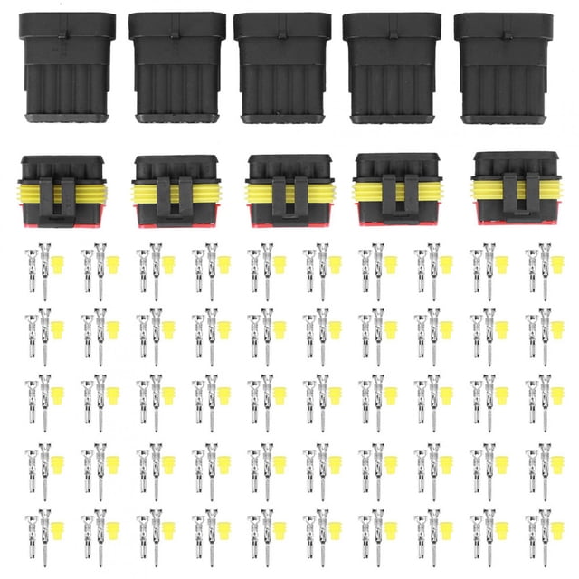 Juego de 5 conectores eléctricos impermeables de 5 pines, conector de cable para coche, Terminal de enchufe