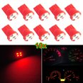 thumbnail image 1 of 10pcs T10 194 Red Gauge Instrument Cluster Speedometer Dash 4-SMD Car LED Light Bulbs, 1 of 8
