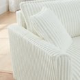 thumbnail image 3 of Lisonu Oversized Accent Chair, Comfortable Lazy Sofa Armchair with Ergonomic Back Support and Padded Cushion for Living Room, Corduroy, Beige, 3 of 11