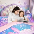 thumbnail image 4 of Manfei 3D Printed Animal Axolotl Queen Comforter Set,Cute Salamander Pattern Comforter Sets Queen,Pink Reversible,3pcs,1 Comforter and 2 Pillowcases, 4 of 7