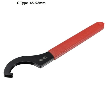 

C Hook Spanner Wrench Collet Chuck for38-42mm Round Nut with Red Non-slip Handle