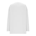 thumbnail image 6 of Htigea Womens Oversized Long Sleeve Tops Cotton V-Neck Shirts Casual Loose Fit Tunic Tee Fall Basic Pullover Tshirts White XXL, 6 of 8