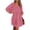 Bean Paste Red, variant on Womens Long Sleeve Dress Summer Vacation Square Neck Smocked Floral Mini Boho Spring Wedding Guest Dresses