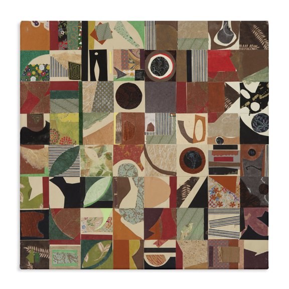 Stupell Industries Eclectic Earthtones Geometric Collage Canvas Art, 30 x 30, by Pamela Fingado