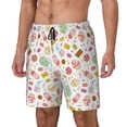 thumbnail image 2 of Uemuo Dessert Pattern Mens Swim Trunks Quick Dry Board Shorts with Mesh Lining, Stretch Beach Shorts Quick Dry No-Chafing Board Shorts-Large, 2 of 9