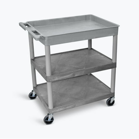 Luxor Large Tub Top and Flat Middle/Bottom Shelf Cart