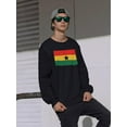 thumbnail image 3 of Colorful Ghana Flag Paint Sweatshirt Men -Image by Shutterstock, Male 4X-Large, 3 of 4