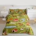 thumbnail image 2 of Castle Fairy Cartoon Horse Full Size Comforter Sets,Cute Farmhouse Cabin Bedding Sets, 2 of 8