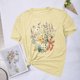 thumbnail image 1 of Fiudx Ofertas Flash Del Día Blusas con Estampado de Flores Pequeñas para Mujer Top de Manga Corta con Cuello Redondo, 1 of 4