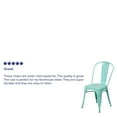 thumbnail image 5 of 4 Pk. Mint Green Metal Indoor-Outdoor Stackable Chair, 5 of 9