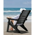 thumbnail image 2 of WINSOON HIPS Folding Adirondack Chairs with Arc Back & Cup Holder -Teak, 2 of 7