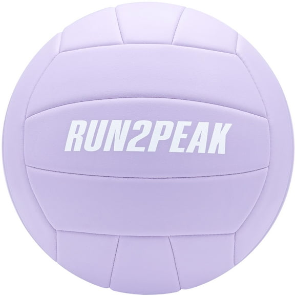 Voleibol RUN2PEAK, talla 5, suave poliuretano, color morado pastel, 21 cm