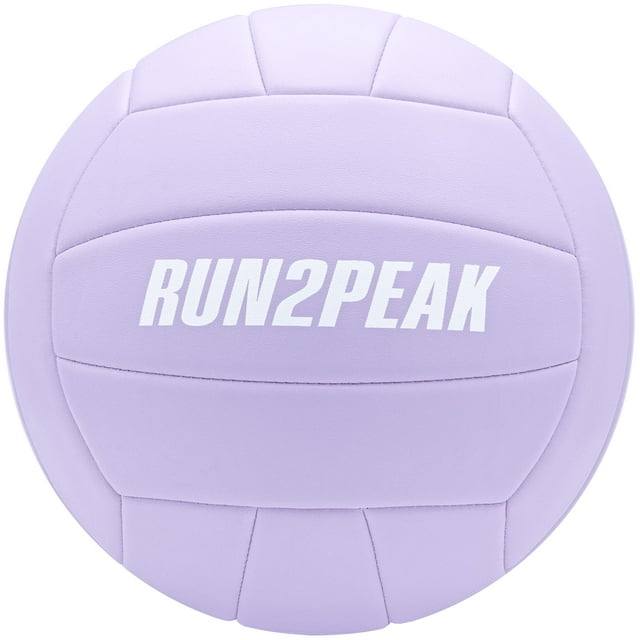 Voleibol RUN2PEAK, talla 5, suave poliuretano, color morado pastel, 21 cm