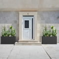 thumbnail image 4 of Rectangular Planter Box (36"L x 15"W x 15"H) Large Planter Box Outdoor, Metal Planters with 6 Drainage Holes for Commercial Residential Patio Deck and Backyard, Black, 4 of 9