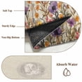 thumbnail image 6 of Round Rugs 5Ft, Purple Red Spring Floral Round Area Rug Washable Indoor Throw Carpet, Watercolor Botanical Summer Flowers Soft Non Slip Circle Rug for Cabinet Bathroom Home Decor Aesthetic, 6 of 8