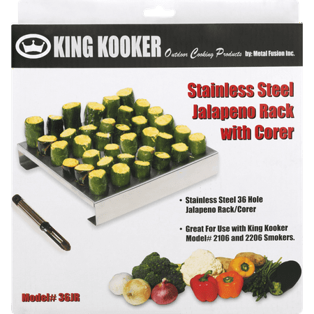 Stainless Steel 36 Hole Jalapeno Rack with Corer