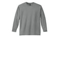 thumbnail image 5 of District Made DT105 Mens Perfect Weight Long Sleeve Tees, Heathered Steel - 4XL, 5 of 6