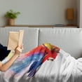 thumbnail image 3 of Parrot Soft Flannel Fleece Blanket, Flying Parrot Colorful Storm Cloud on the Back Feathers Fantasy Illustration Print, Cozy Plush for Indoor and Outdoor Use, 60" x 80", Multicolor, by Ambesonne, 3 of 5