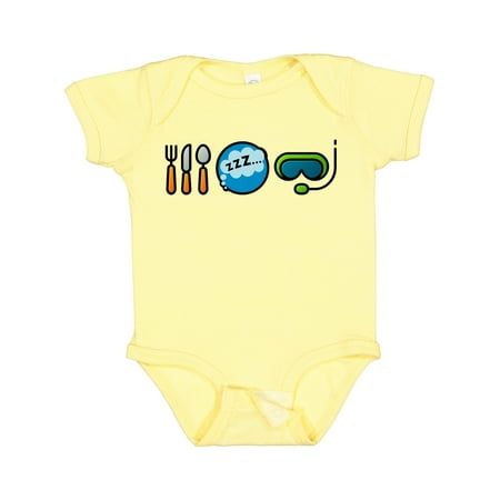 

Inktastic Diving Eat Sleep Scuba Mask Gift Baby Boy or Baby Girl Bodysuit