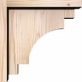 thumbnail image 3 of 5 1/2"W x 12"D x 12"H Mediterranean Smooth Corbel w/Backplate, Douglas Fir, 3 of 9