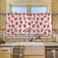 thumbnail image 2 of Yayeee Kitchen Curtains Tier Set of 2 Light Filtering 57"x24" Over Sink Window Panels, Cherries Pattern, 2 of 7