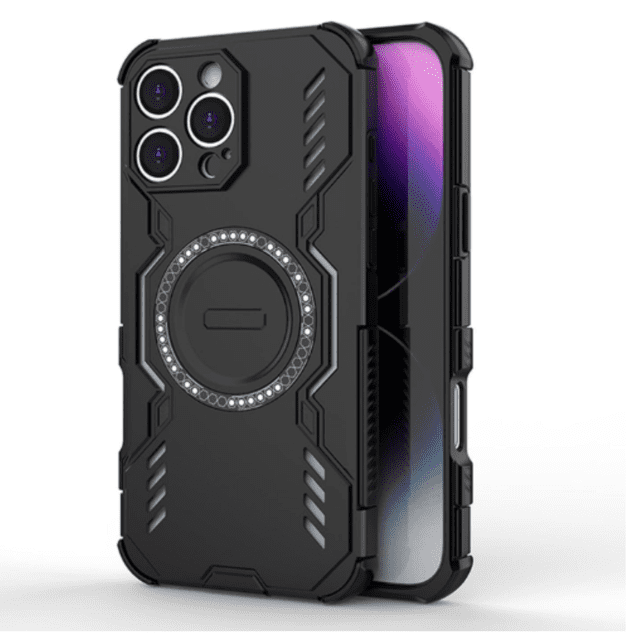 Funda Negra Protectora Antitranspirante Para IPhone 16 Pro Max