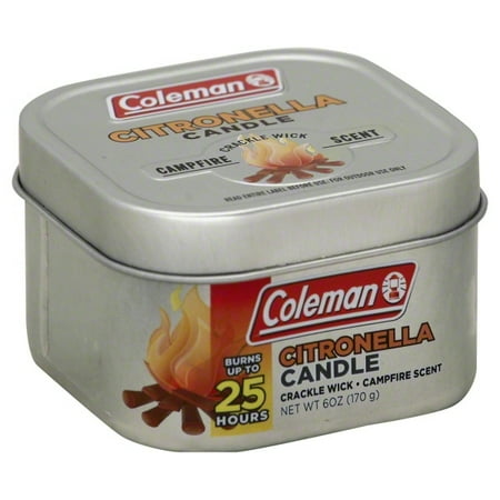 Coleman Campfire Scented Citronella Crackle Candle with Wooden Crackle Wick - 6 oz
