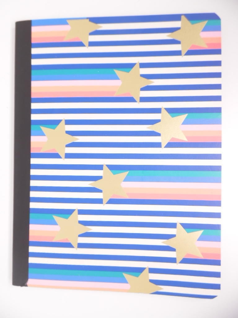 Greenroom Composition Notebook Wide Ruled 100 Sheets Rainbows Stripe with Stars