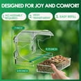 thumbnail image 7 of KORALAKIRI Window Bird Feeder - Transparent Acrylic Bird Feeders for Outdoors - Enhanced Suction Cups, Bird Watching for Cats, Easy-to-Clean, Outdoor Birdhouse Feeder, 7 of 7