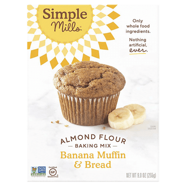 Pack of 2 Simple Mills Banana Muffin & Bread Almond Flour Mix, 9 oz.