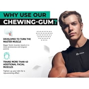 JAWLINER® Fitness Chewing Gum - Mint Sugar Free Gum - Harder than Regular Gum - 2 months pack