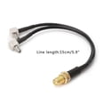 thumbnail image 1 of Y Type SMA Female To 2 x TS9 Male Plug Splitter Combined Pigtail Cable RG174 15c, 1 of 5