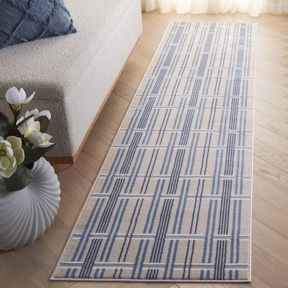 Safavieh Groove Alexa Geometric Runner Rug, Beige/Blue, 2'3" x 8'