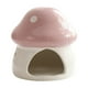 thumbnail image 1 of Casita de cerámica para hámster, escondite para cobayas, con forma de seta, para exteriores, creativa y resistente. Rosa, 1 of 9