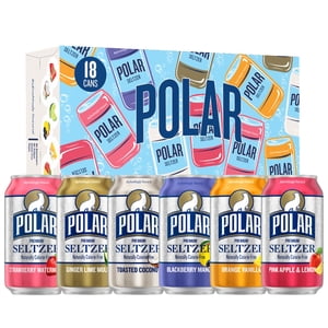 Polar Seltzer Variety Pack, 12 fl oz, 18 Cans