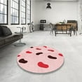 thumbnail image 4 of Ahgly Company Machine Washable Indoor Rectangle Transitional Pink Bubble Gum Pink Area Rugs, 2' x 4', 4 of 7